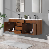 Floating Walnut Vanity – Wood Metal & Beyond