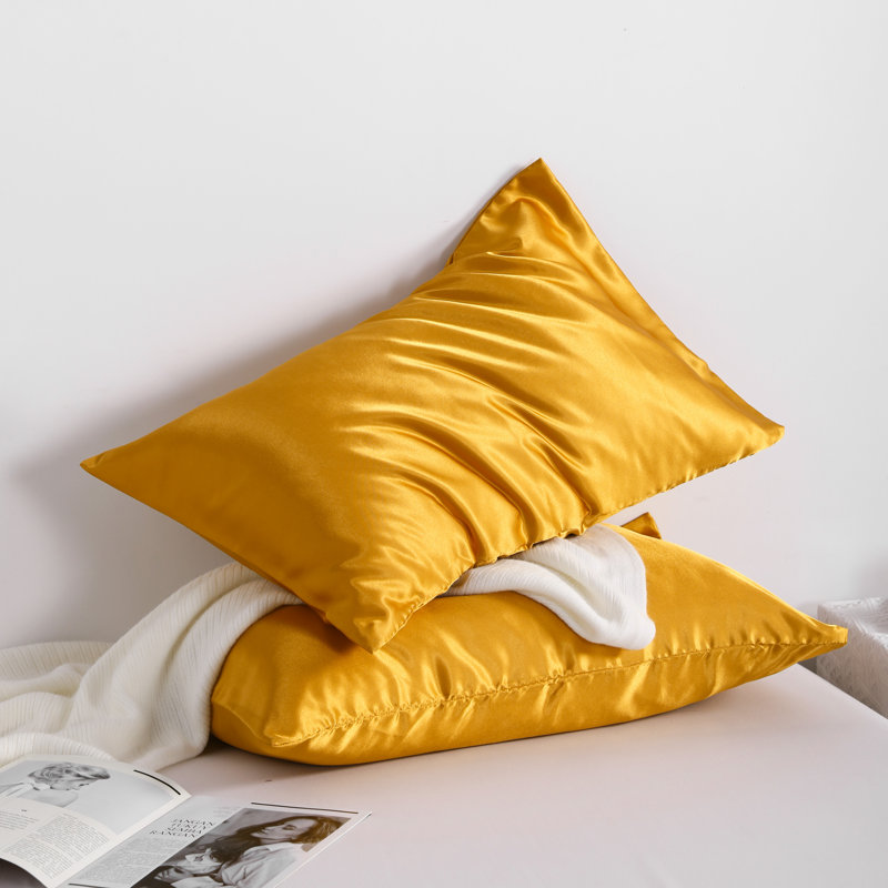 Satin Pillowcases With Envelope Closure, King Pillowcase, Gold