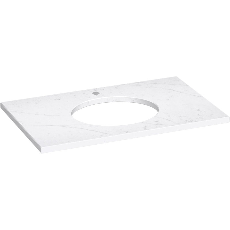 Comptoir de meuble-lavabo 37 po Silestone Quartz, Statuario éternel