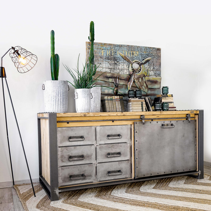 Miesville 200cm W 6 - Drawer Chest of Drawers