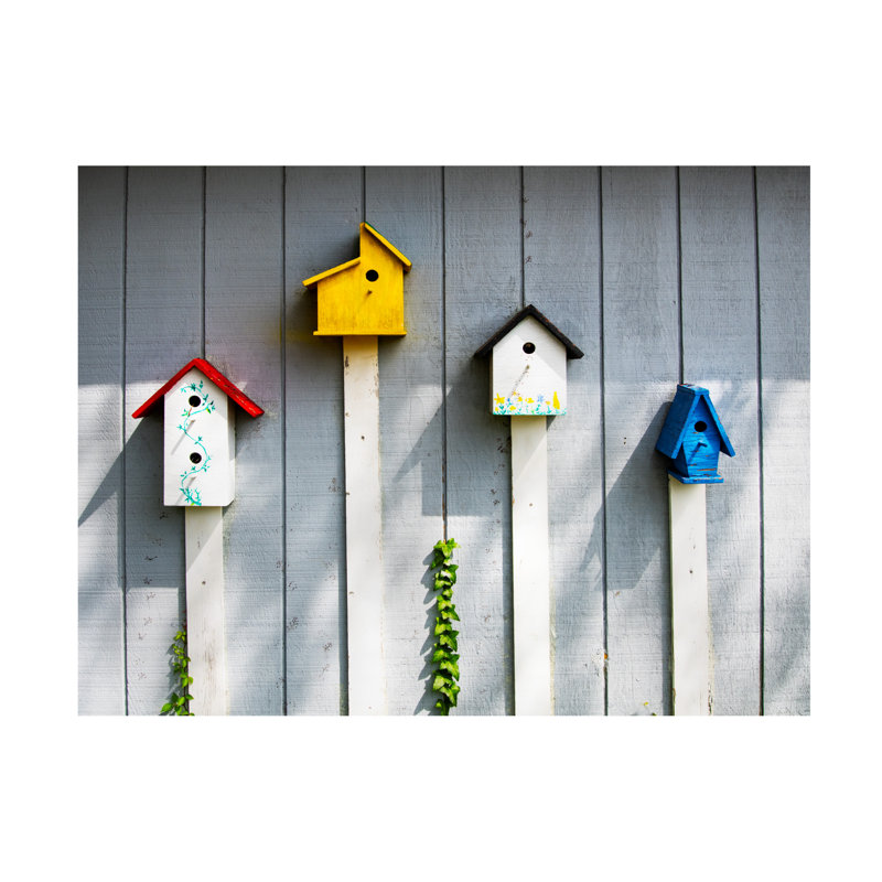 «Robert Birds», «Bird House», art sur toile, H 14 po x l 19 po x P 2 po