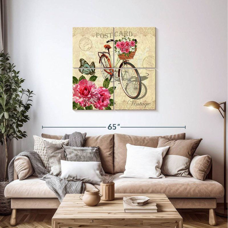 Carte postale rétro de bicyclette
