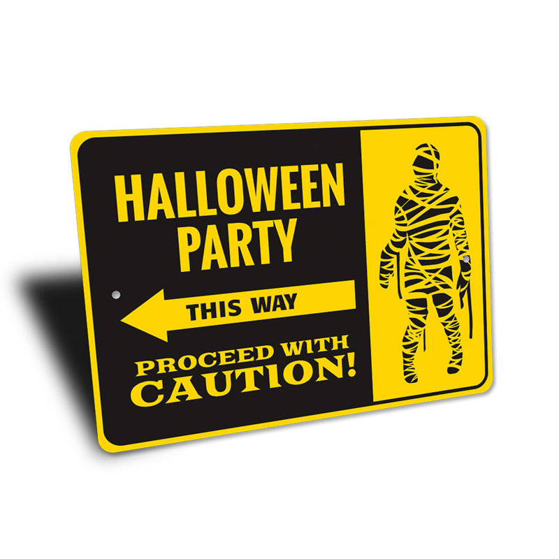 Fête d'Halloween signe de cette façon, H 12 po x l 18 po x P 0,06 po
