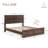 Farmhouse High Headboard Wood Platform Bed-368227451-368227445