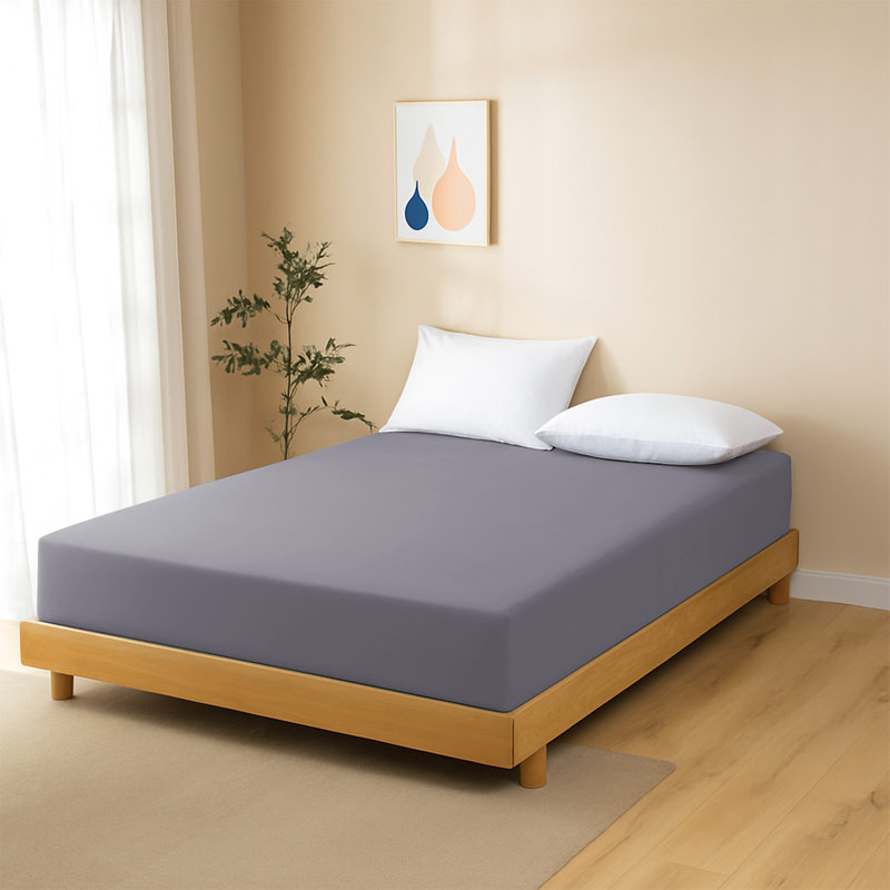 40 cm Soft Brushed Microfiber Extra Deep Fitted Sheet, Kingsize (5'), Grey