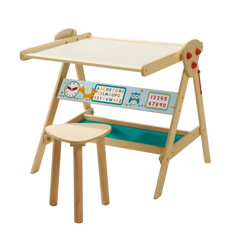 Fox and Owl Magnetic Blackboard, Brown/Beige