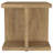 Cube-Style Square End Table – Mango Finish – Open Design