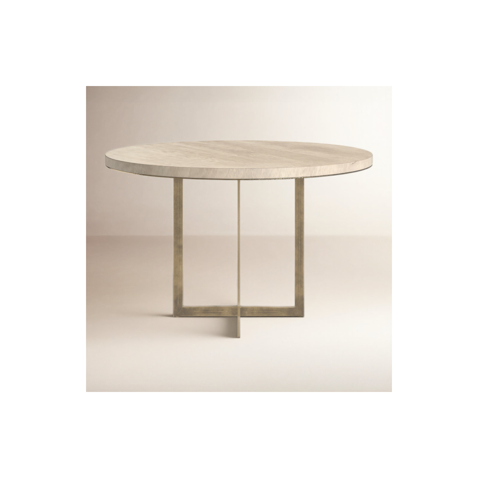 Tulane 48'' Round Dining Table, Beige, Gold