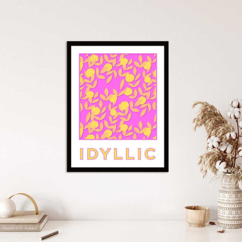 Floral Idyllic Bright Pink - Single Picture Frame Print