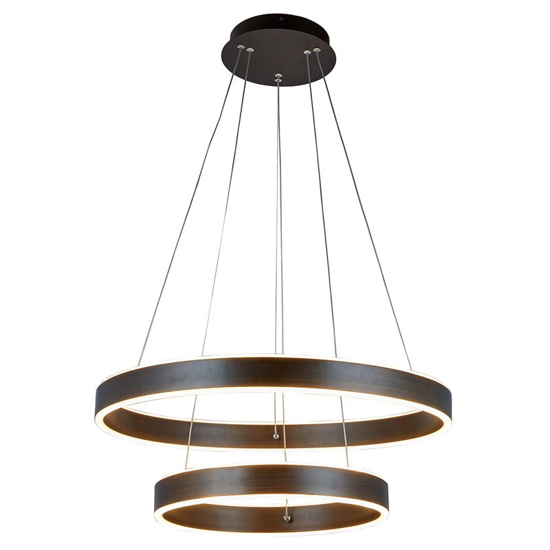 Lustre tambour unique à 2 lumières Waban