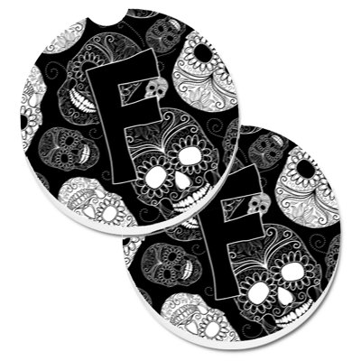 Ceramic Round 2 Piece Car Coaster Set