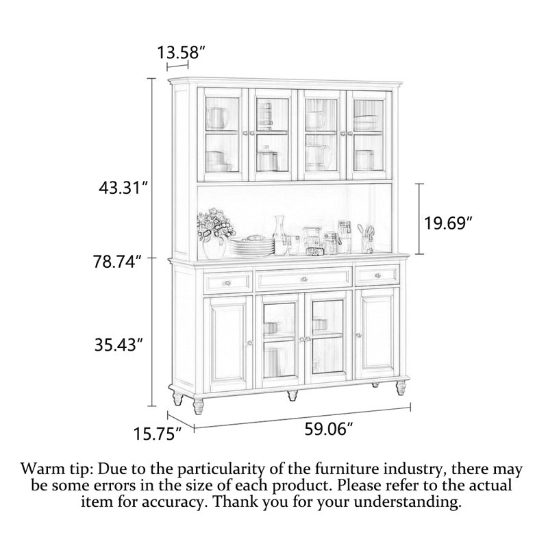 Armoire alimentaire simple en bois massif American, Noir