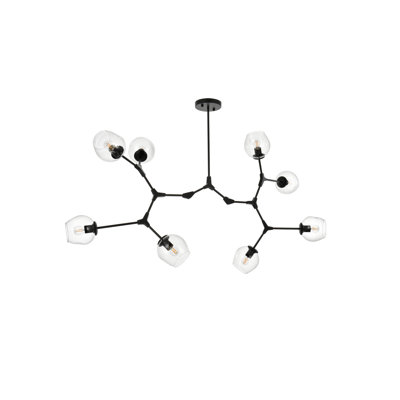 Jarno 8 - Light Dimmable Sputnik Modern Linear Chandelier
