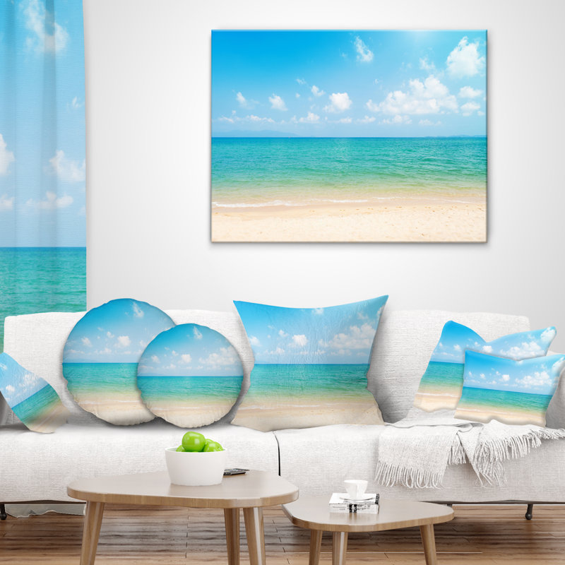 Oreiller large du coussin de mer tropical, 18 po x 18 po
