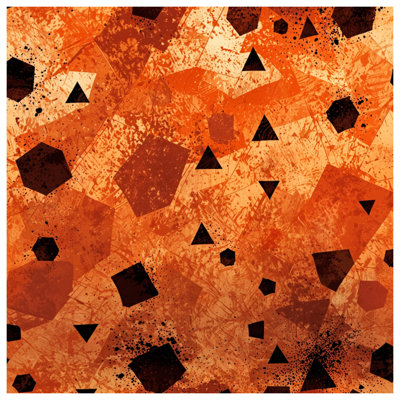 Orange Geometric Shapes Blankets