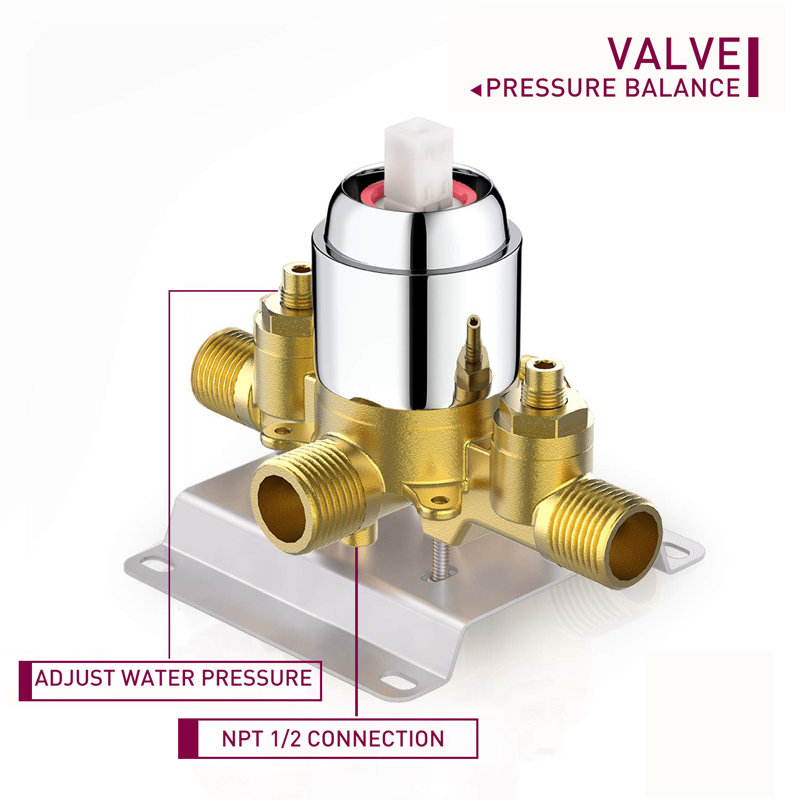 All-In-One Kit with Rough in-Valve, Chrome