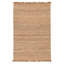 Tapis brun clair en jute tissé à plat à la main Preesall