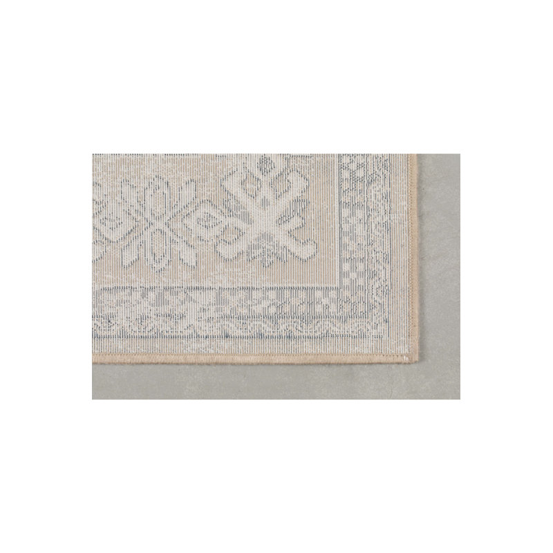 Mahal Oriental Area Rug in Gray/Brown/Beige, Rectangle 6' x 8'