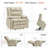 27.2'' seat Width Dual Motor Power Recliner Lift Chair with Vibration Massage and Heat, Infinite Position, Faux Leather-1830364008