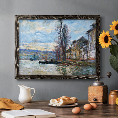 La seine à Lavacourt, hiver, 1879 - Reproduction de photo sur toile