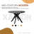 Xavion Mid-Century Solid Wood 48'' Round Dining Table, XVT-48, with Sculpted Splayed Leg Base, Ebony Black-958778271