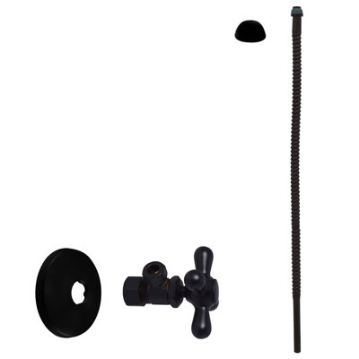5/8" x 3/8" OD x 20" Faucet and Toilet Supply Kit with Cross Handle Angle Stop Shut Off Valve