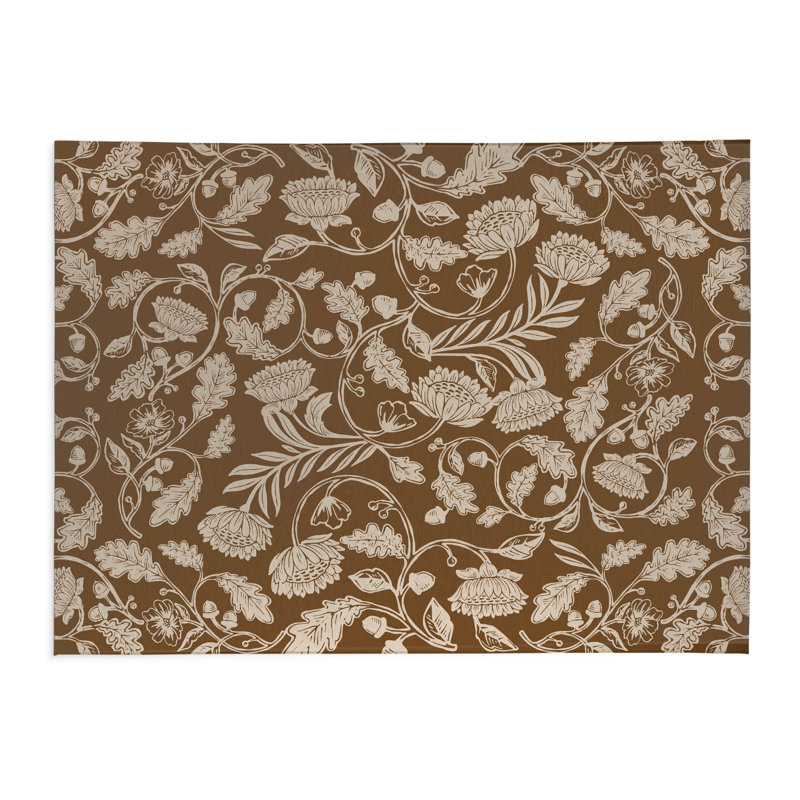 Tapis de cuisine antidérapant Autumn Vines, Rectangle 4pi x 6 pi, Brun