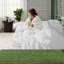 Ensemble de literie pour grand lit romantique, microfibre blanche, pour la maison