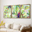Bright Tropical Abstraction I - Toile tendue avec châssis sur mesure - 3 pièces-194486928-194486924