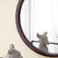 Miroir mural circulaire avec cadre en bois-655637365