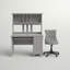 Ensemble bureau avec rehausse et chaise Khadesha