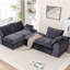 Boneless 103" Boneless Compressed Sectional Couch No Assembly Required With Pillows-2090017158-2090017157