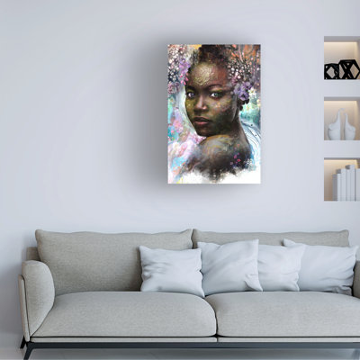 Barrett Biggers Ebony Flower Canvas Art