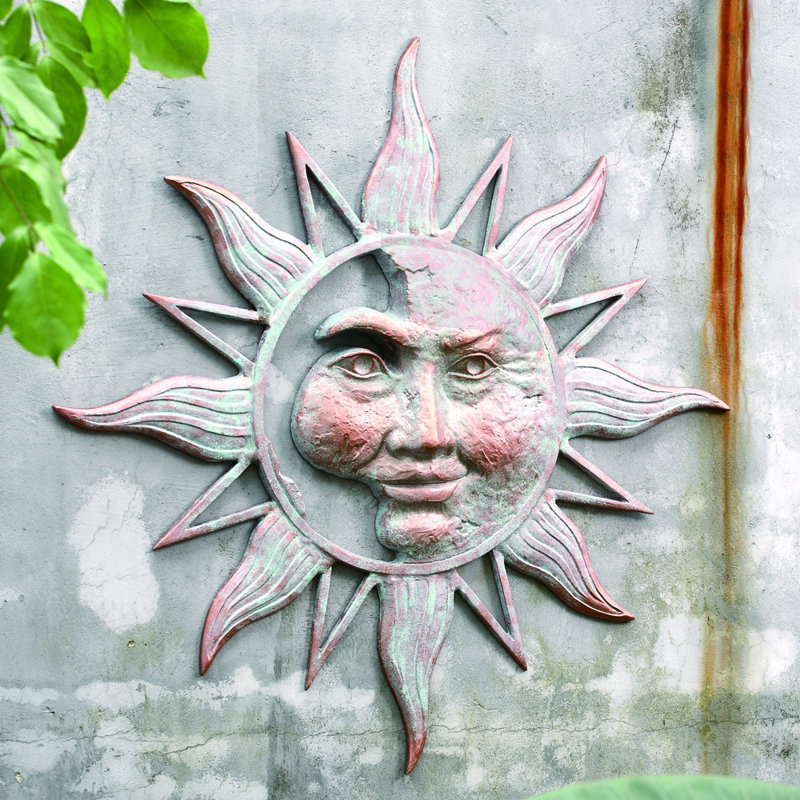 Half Face Sun Wall Plaque