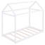 Lit simple en bois, blanc