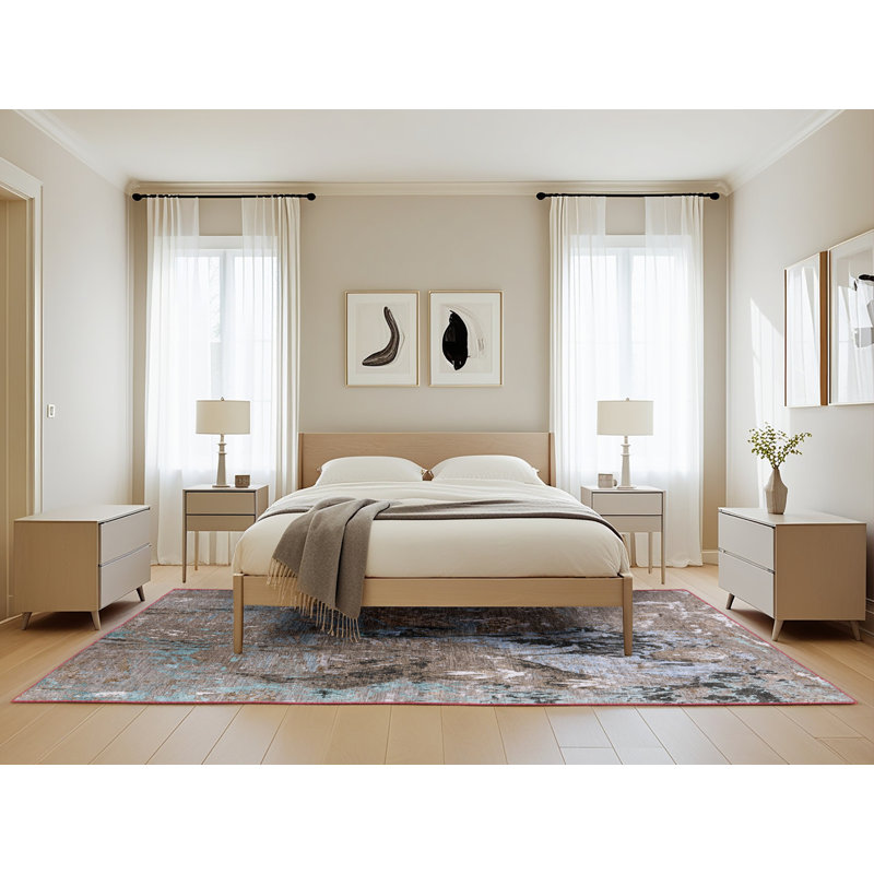 Tapis abstrait gris, Rectangle 5 pi x 8 pi