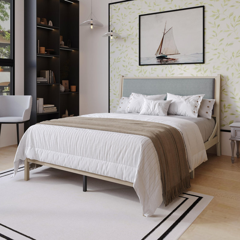 Keyser Full Platform Bed, Lit simple