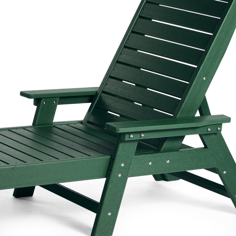 Ensemble de 3 chaises longues inclinables Laguna, Vert foncé