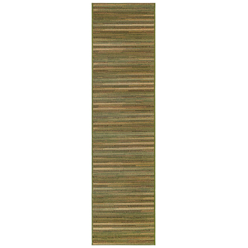 Striped Indoor / Outdoor Rug, Runner 1'11" x 7'6"