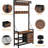 31.5 " Wide Hall Tree with Drawers and Shoe Storage