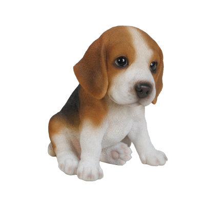 Statue chiot beagle assis