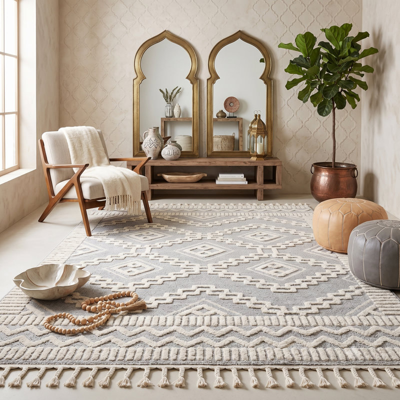 Tapis à poils longs Ruprecht, Rectangle 7 pi 7 po x 10 pi