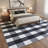Homeline Non-Slip Rubberback Checkered Buffalo Plaid Indoor Runner Rug, Grayscale-752479680
