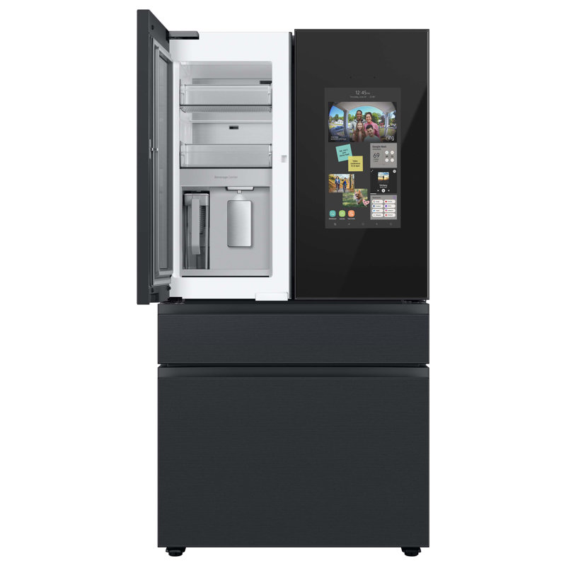 Samsung Bespoke 4-Door French Door Refrigerator (23 cu. ft.)  with Top Left and Family Hub Panel - Middle and Bottom Panels
