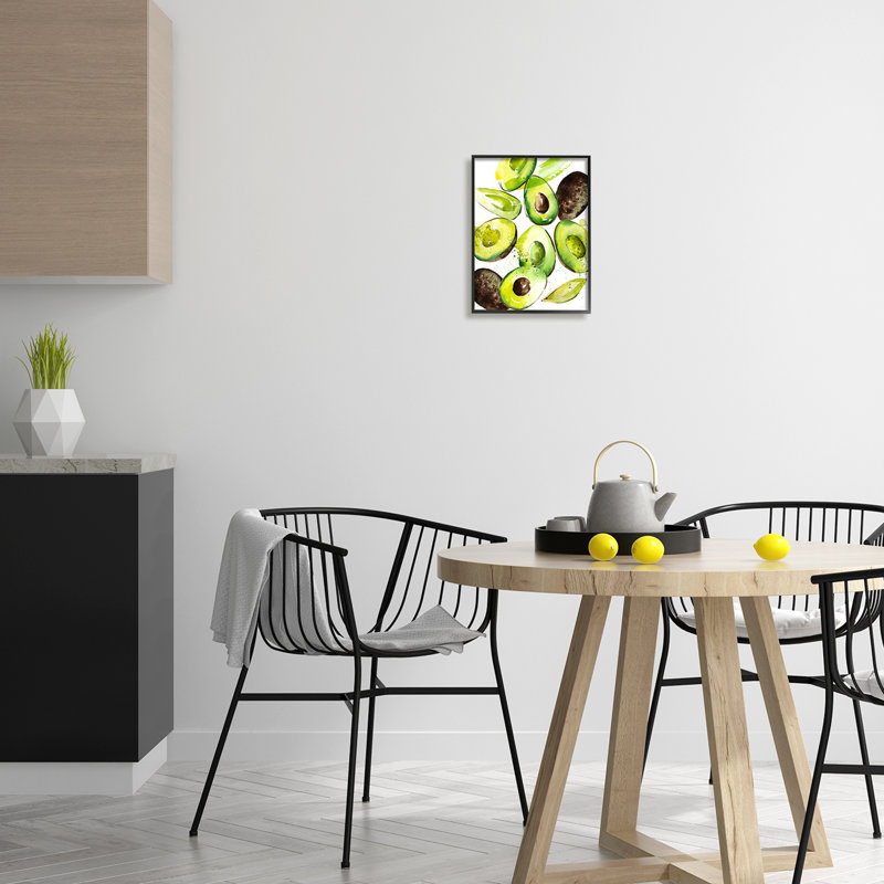Peinture moderne d'avocat encadrée sur bois par Enya Todd, peinture, Giclée encadrée noir minuit