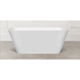 Painted Vetralla 58-3/4" X 29-2/8" Freestanding Soaking Bathtub In Volcanic Limestone With No Overflow Hole
