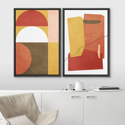 Impression sur toile encadrée IDÉE4WALL, Mid Mid Century Mid-Century