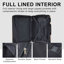 Ensemble de 3 valises extensibles à coque rigide en ABS avec double pivot, ensemble de bagages avec serrure TSA (20/24/28 pouces)-129419252