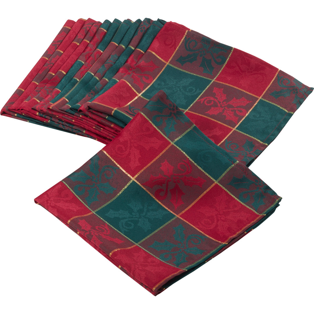 Polyester Plaid Square Napkin (Set of 12) The Holiday Aisle®