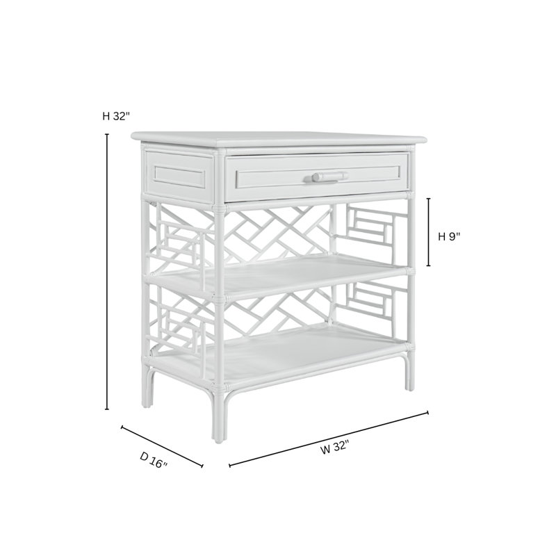 Chippendale End Table, Bright Green